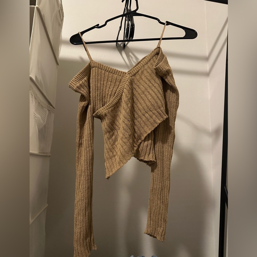 Women's Sweaters Women Off Shoulder Long Sleeve Knitted Sweater